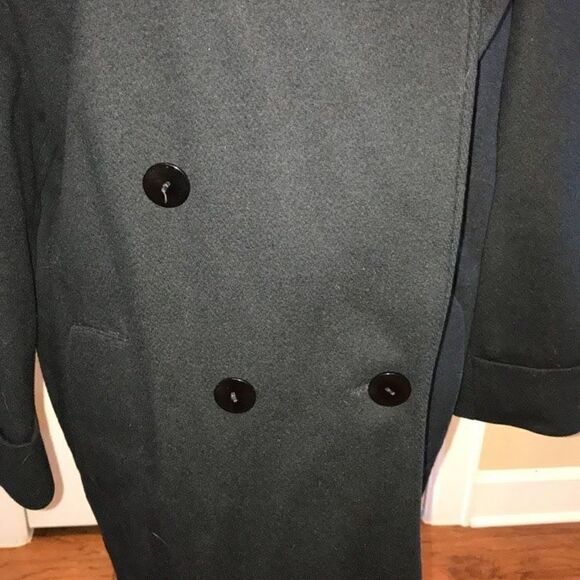 Ashley Scott Double Breasted Black Wool Coat‎ - Picture 6 of 8